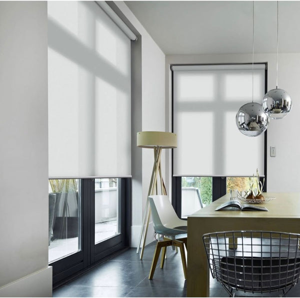 Corded Roller Shades: Simple, durable, effective privacy, smooth pull-chain operation