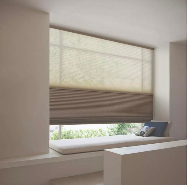Corded Day & Night Honeycomb Shades: Switch between sheer and blackout, perfect for any time of day